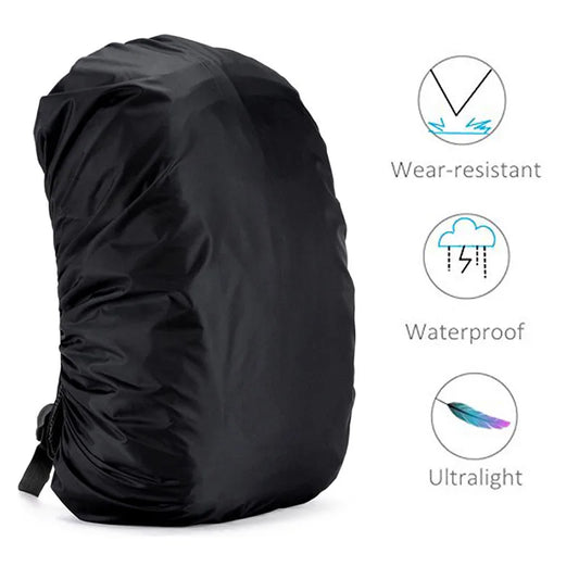 90l-120l waterproof nylon backpack rain cover with adjustable elastic rim - product image