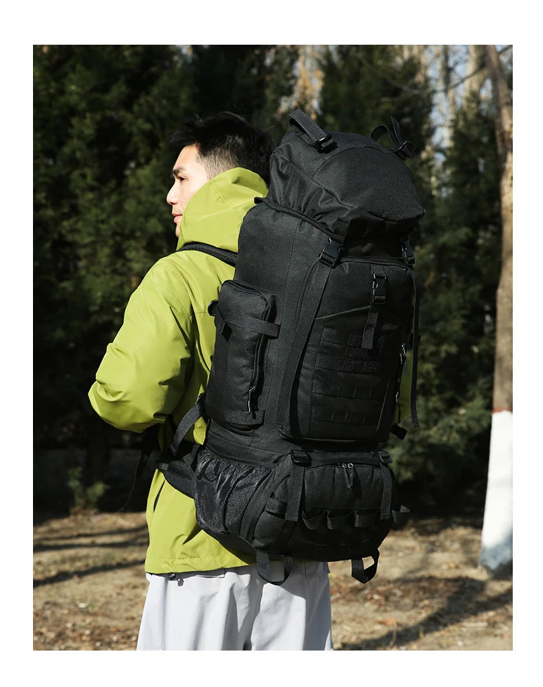 90l softback tactical molle climbing backpack with oxford material and multi-pockets - product image