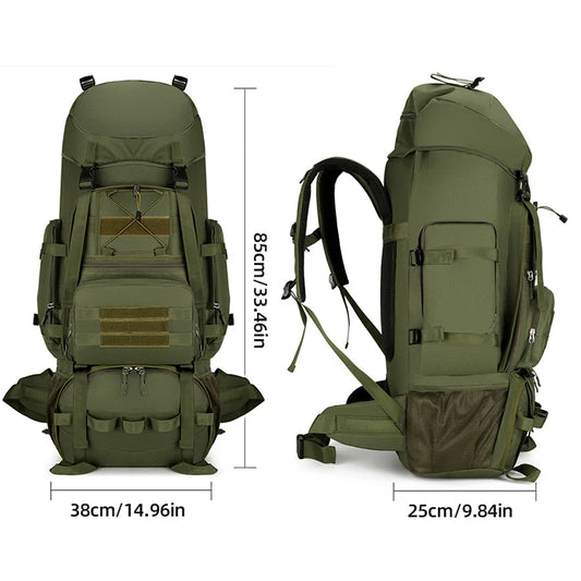 90l softback tactical molle climbing mountaineering backpack with oxford material - product image
