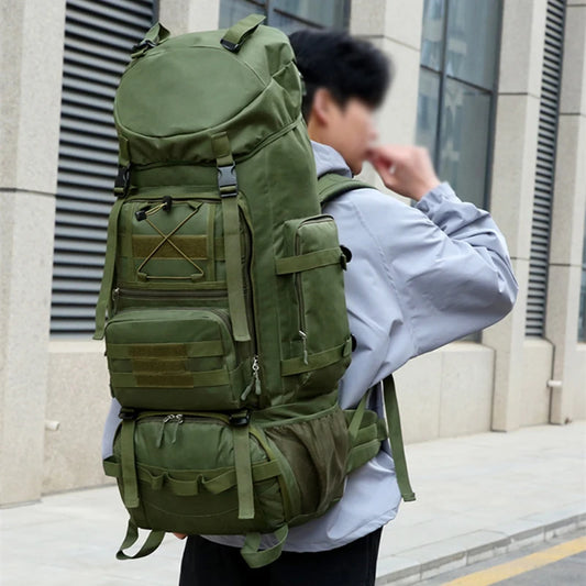 90l softback tactical molle climbing mountaineering backpack with oxford material - product image