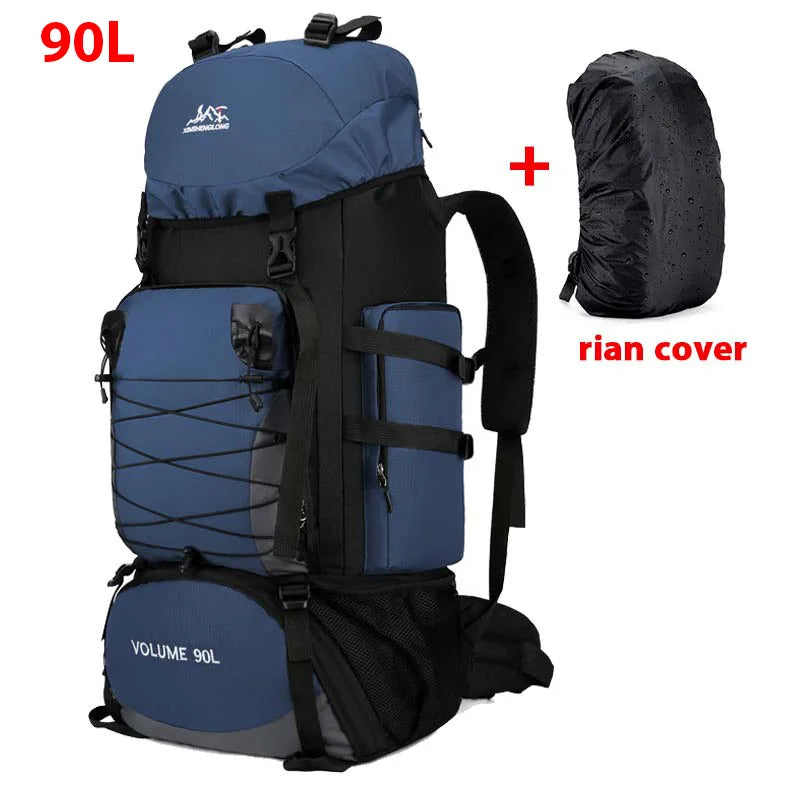 90l waterproof nylon camping backpack molle multiple storage pockets - product image