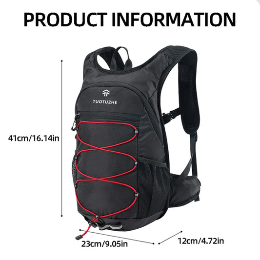 9l hydration climbing backpack with reflective strip and multiple storage pockets - product image