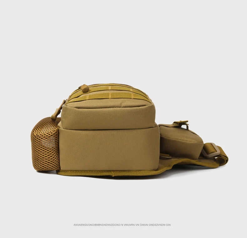 Camping climbing nylon chest pouch molle system multi-compartment waist fanny pack - product image