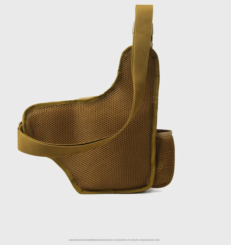 Camping climbing nylon chest pouch molle system multi-compartment waist fanny pack - product image