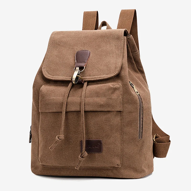 Canvas climbing backpack with laptop compartment and reinforced shoulder straps - product image