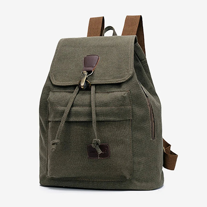 Canvas climbing backpack with laptop compartment and reinforced shoulder straps - product image