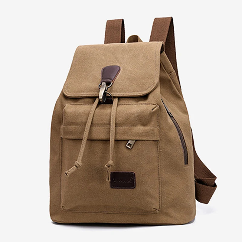 Canvas climbing backpack with laptop compartment and reinforced shoulder straps - product image