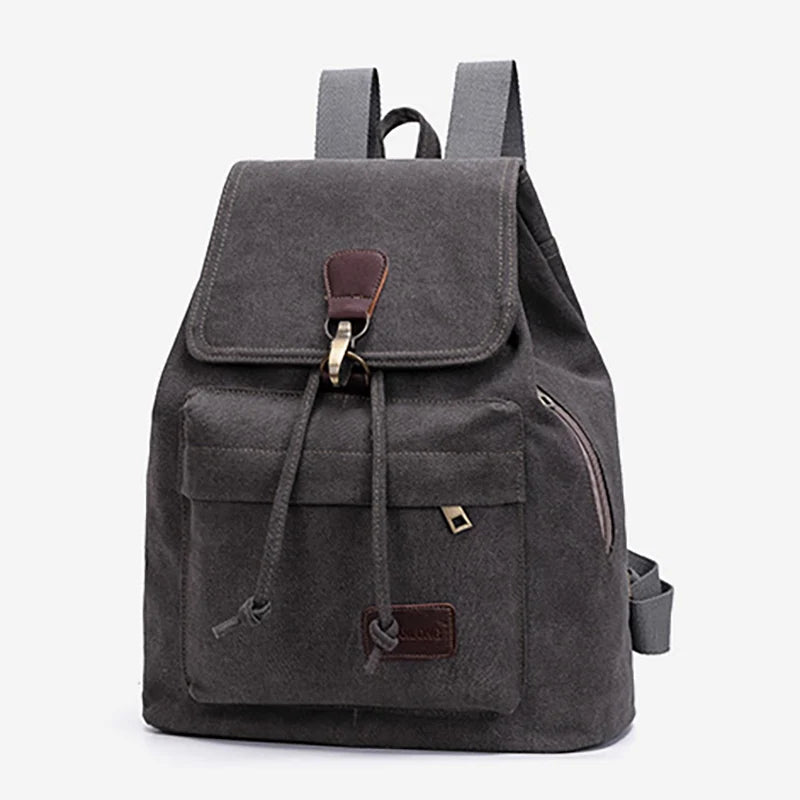 Canvas climbing backpack with laptop compartment and reinforced shoulder straps - product image