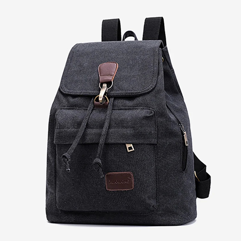 Canvas climbing backpack with laptop compartment and reinforced shoulder straps - product image
