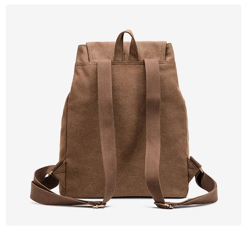 Canvas climbing backpack with laptop compartment and reinforced shoulder straps - product image
