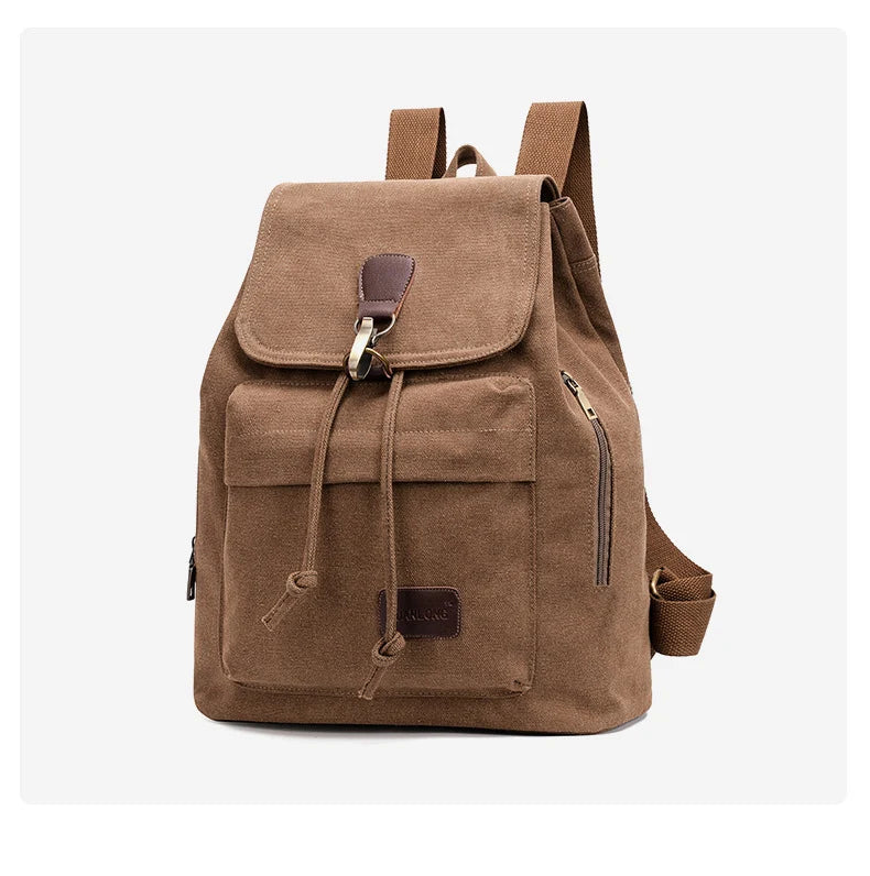 Canvas climbing backpack with laptop compartment and reinforced shoulder straps - product image