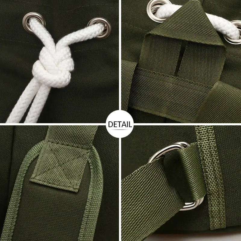 Canvas drawstring gym backpack for sports with large capacity - product image