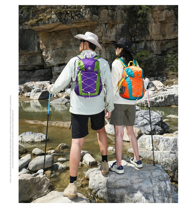 Climbing backpack with large capacity reflective stripe and lightweight nylon - product image