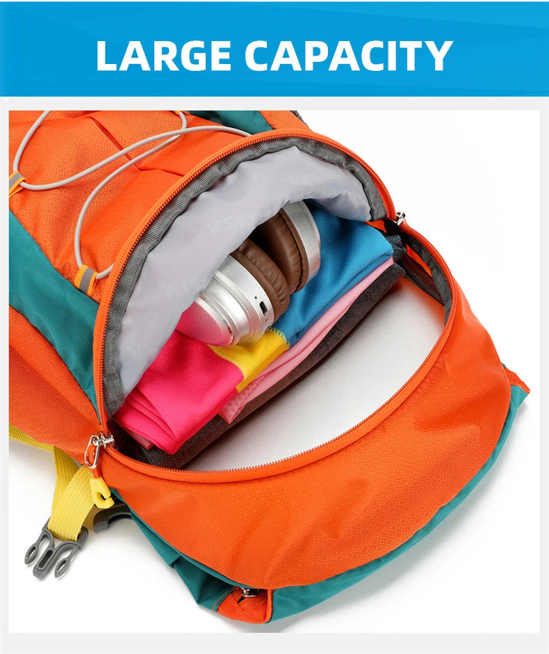 Climbing backpack with large capacity reflective stripe and lightweight nylon - product image