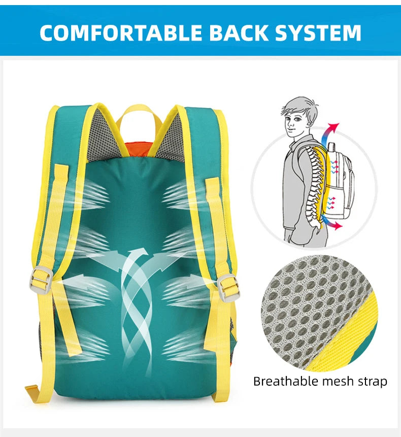 Climbing backpack with large capacity reflective stripe and lightweight nylon - product image