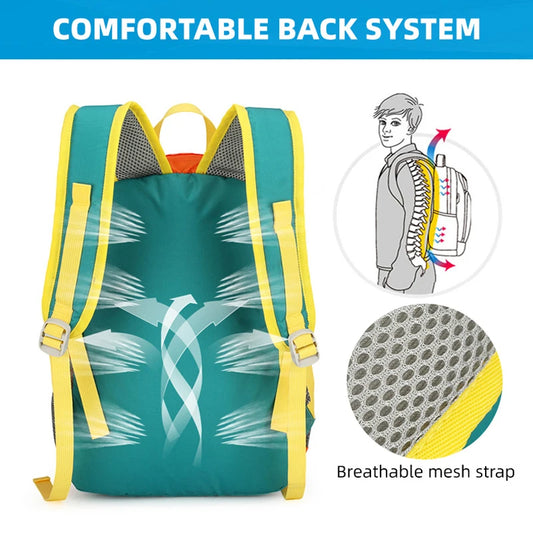 Climbing backpack with large capacity reflective stripe and lightweight nylon - product image