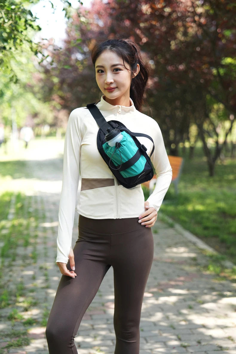 Climbing chest bag nylon multi-layer storage water bottle holder - product image