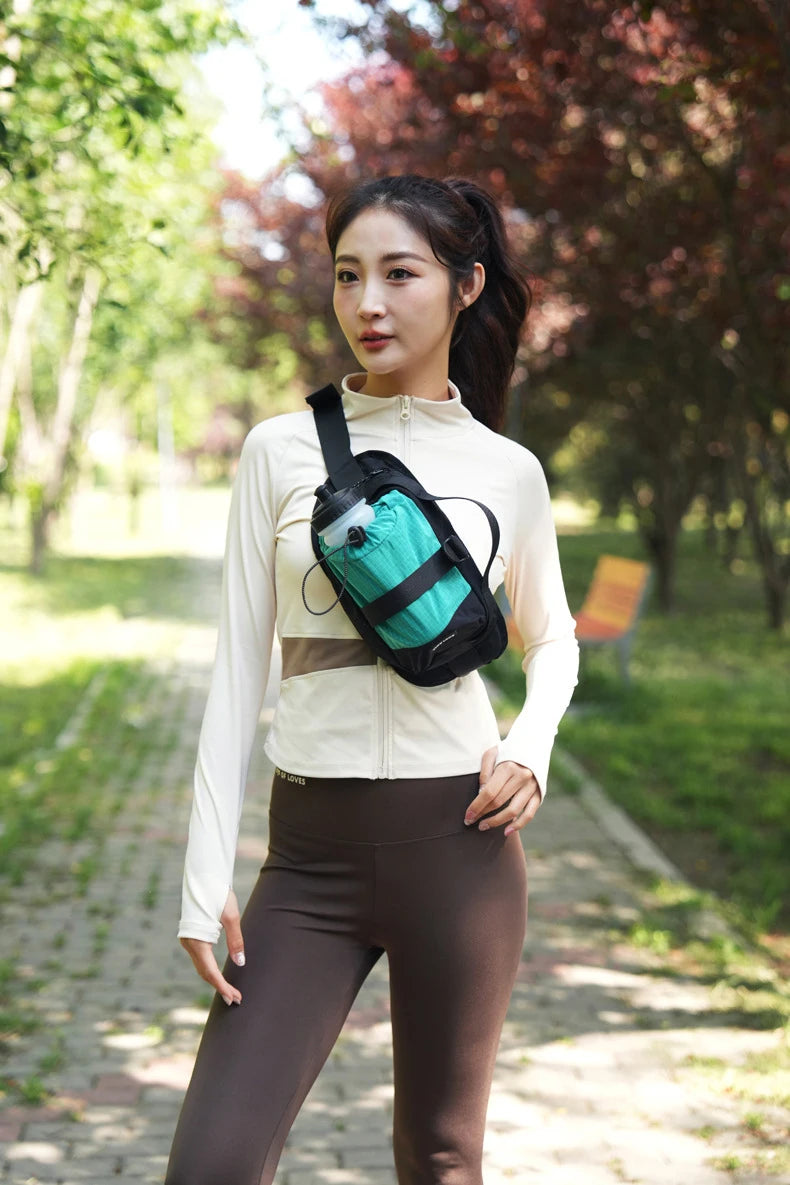 Climbing chest bag nylon multi-layer storage water bottle holder - product image