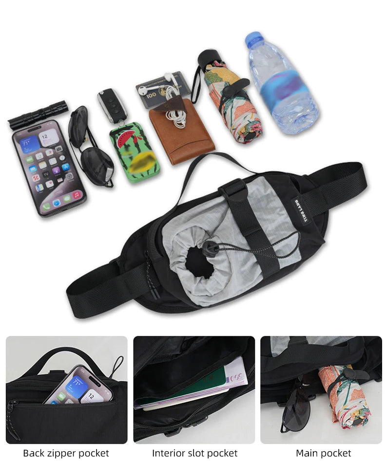Climbing chest bag nylon multi-layer storage water bottle holder - product image