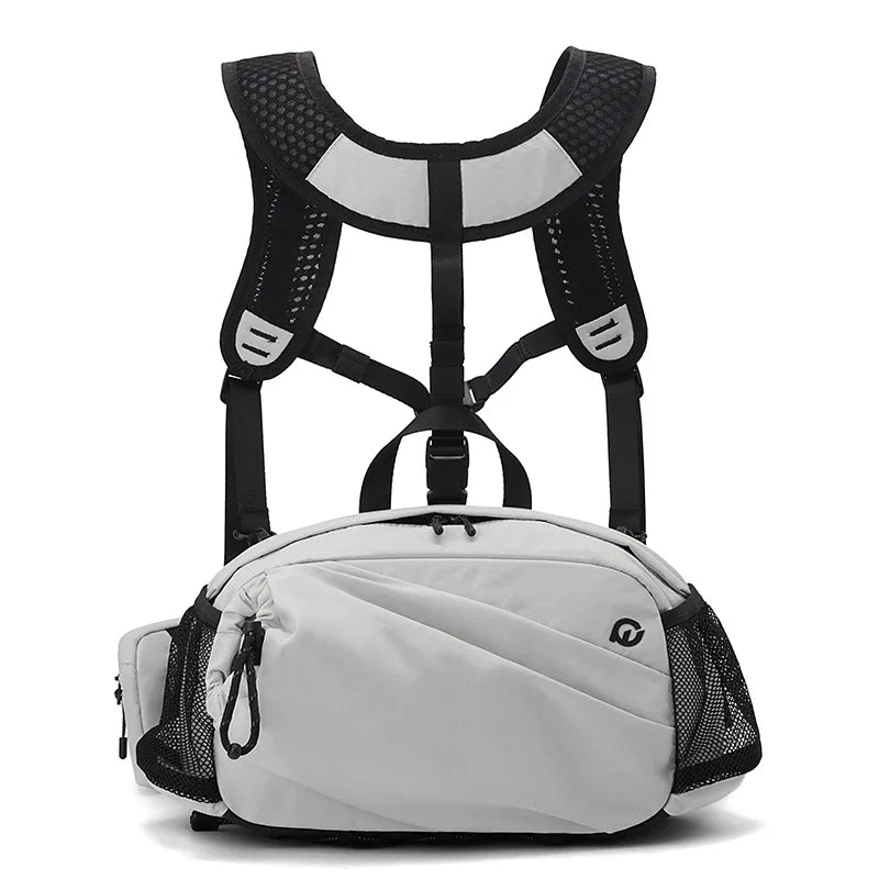Climbing vest backpack nylon large storage reflective stripes detachable bag - product image