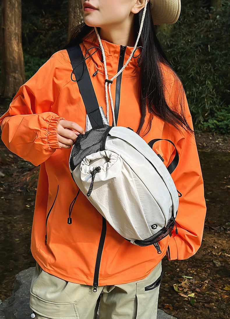 Climbing vest backpack nylon large storage reflective stripes detachable bag - product image