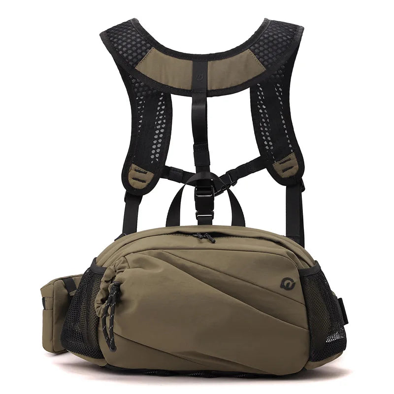 Climbing vest backpack nylon large storage reflective stripes detachable bag - product image