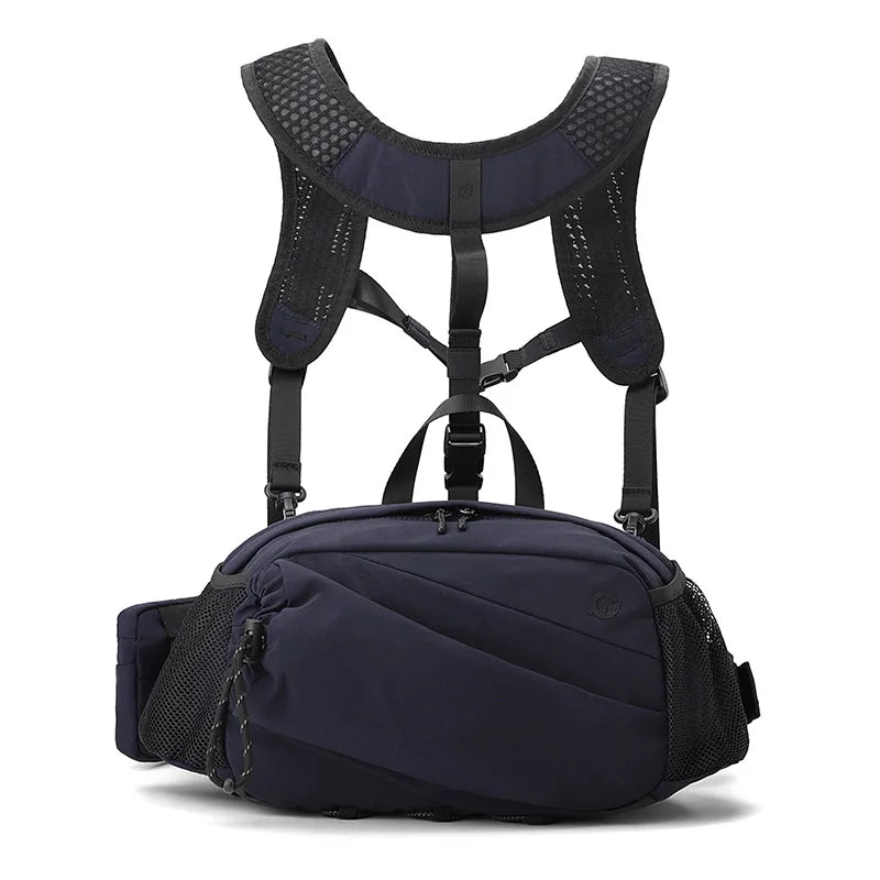 Climbing vest backpack nylon large storage reflective stripes detachable bag - product image