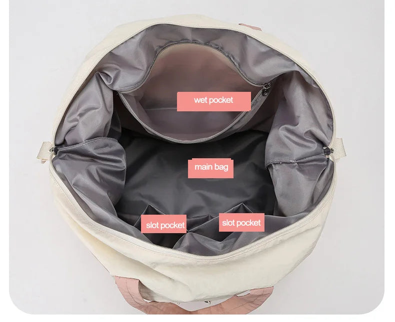 Cloth fitness gym travel duffel bag large capacity wet dry separation multi-pocket - product image