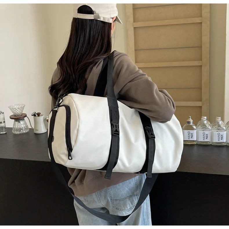 Cloth travel gym bag wet dry separation shoes pocket multi-carry crossbody bag - product image