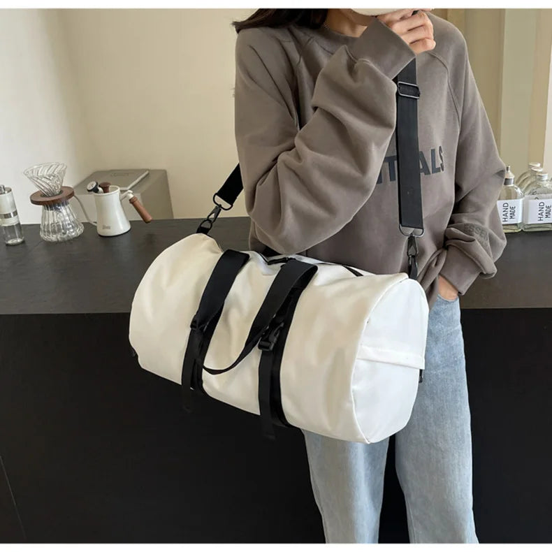 Cloth travel gym bag wet dry separation shoes pocket multi-carry crossbody bag - product image