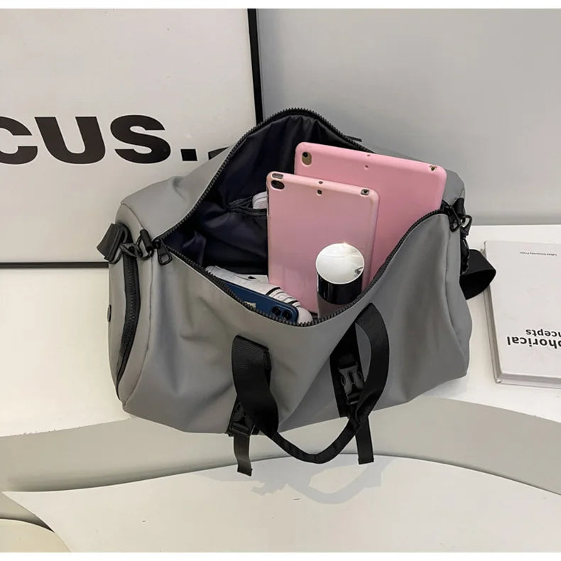 Cloth travel gym bag wet dry separation shoes pocket multi-carry crossbody bag - product image