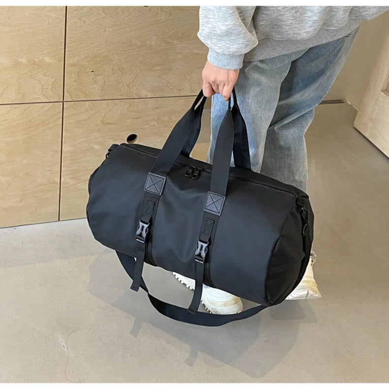 Cloth travel gym bag wet dry separation shoes pocket multi-carry crossbody bag - product image