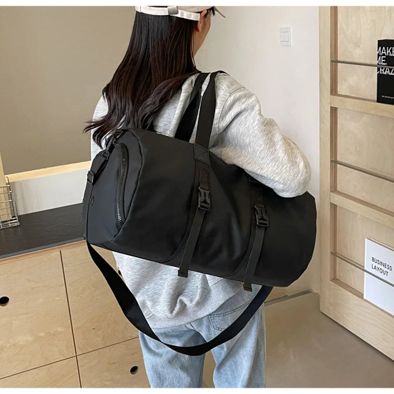 Cloth travel gym bag wet dry separation shoes pocket multi-carry crossbody bag - product image