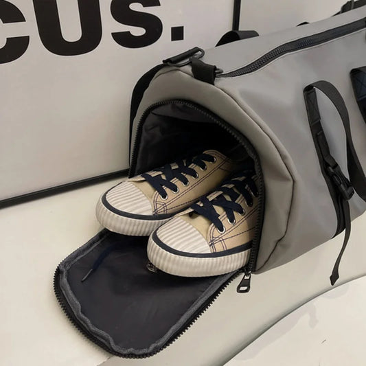 Cloth travel gym bag wet dry separation shoes pocket multi-carry crossbody bag - product image