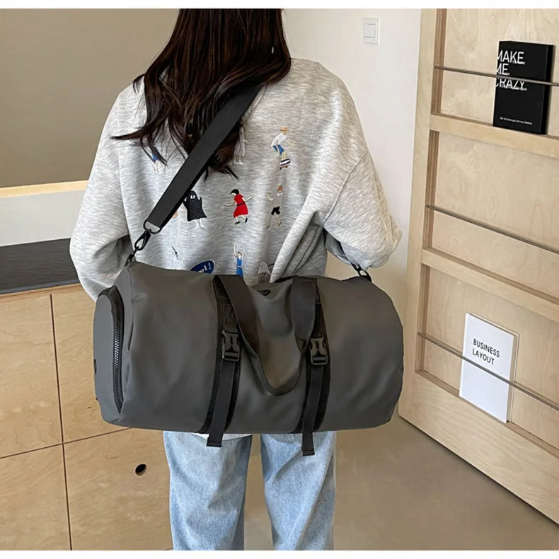Cloth travel gym bag wet dry separation shoes pocket multi-carry crossbody bag - product image