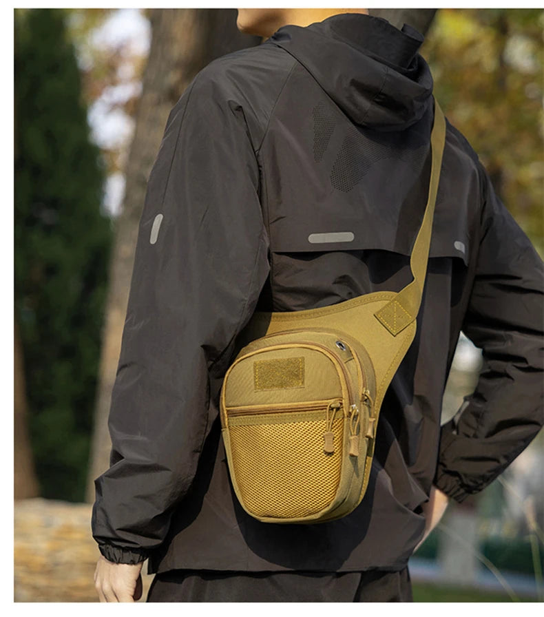 Cycling nylon leg bag lightweight multipurpose adjustable waist strap - product image