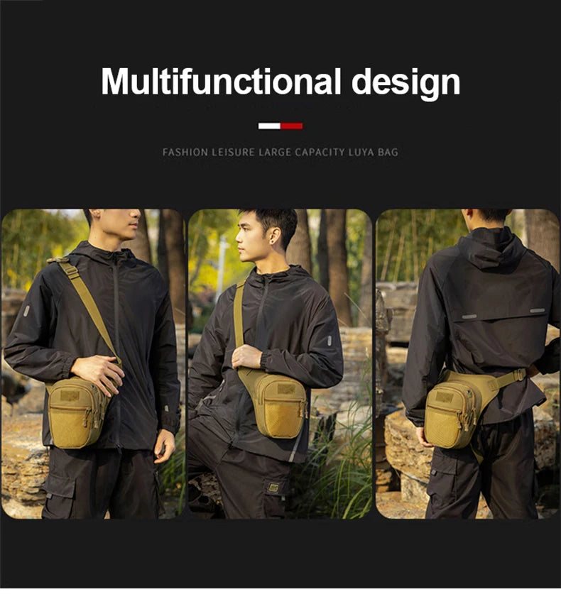 Cycling nylon leg bag lightweight multipurpose adjustable waist strap - product image