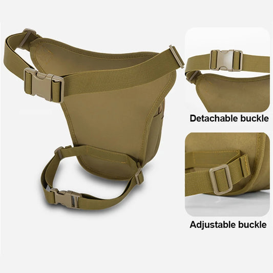 Cycling nylon leg bag lightweight multipurpose adjustable waist strap - product image