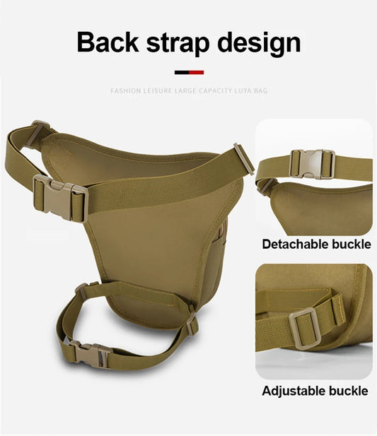 Cycling nylon leg bag lightweight multipurpose adjustable waist strap - product image