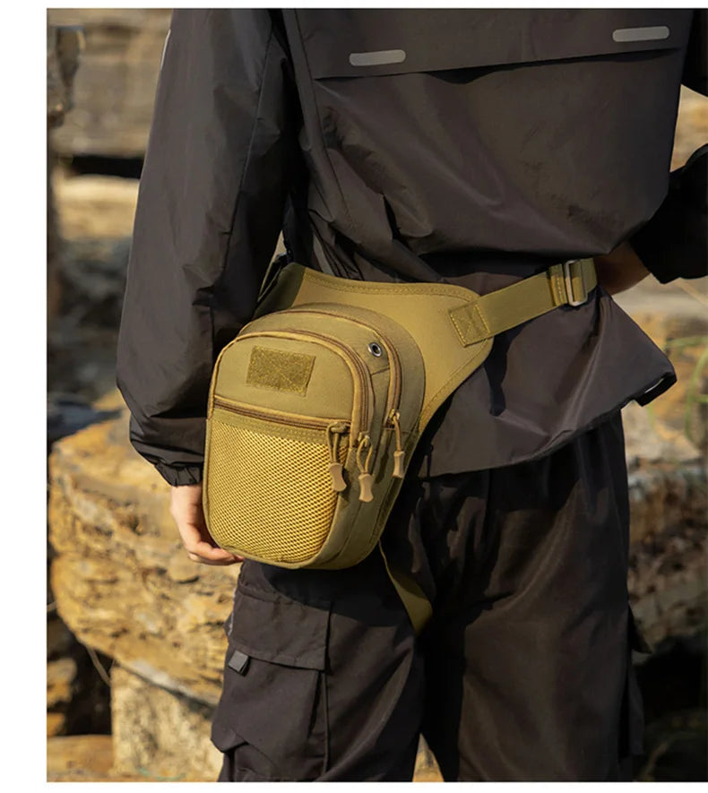 Cycling nylon leg bag lightweight multipurpose adjustable waist strap - product image