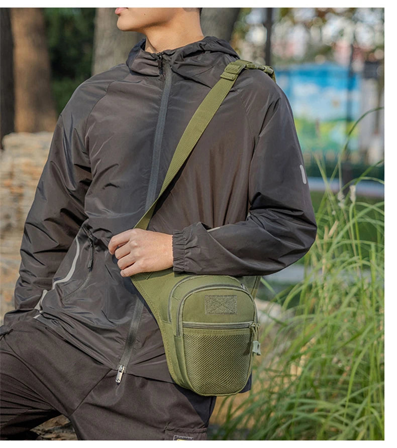 Cycling nylon leg bag lightweight multipurpose adjustable waist strap - product image