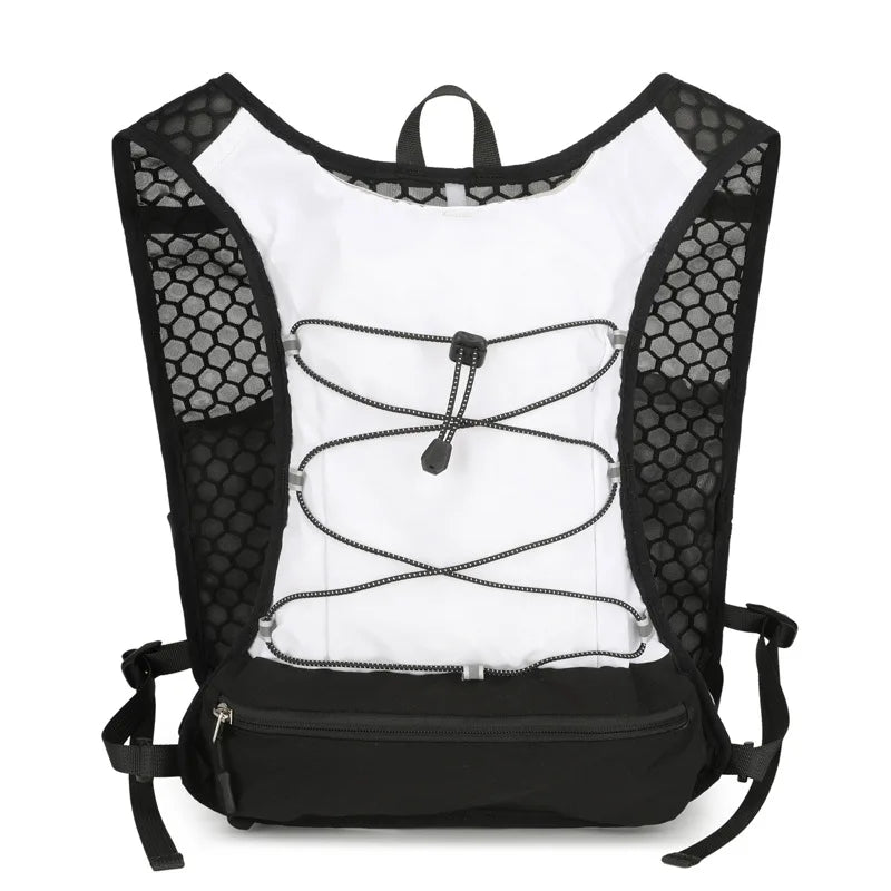 Cycling running hydration vest backpack with reflective strips and waist pockets - product image