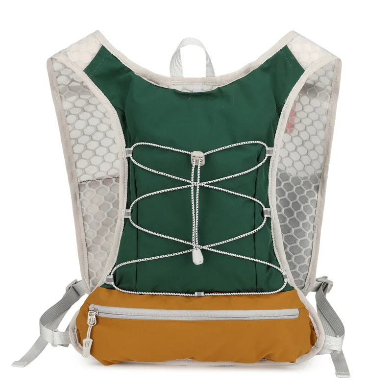Cycling running hydration vest backpack with reflective strips and waist pockets - product image
