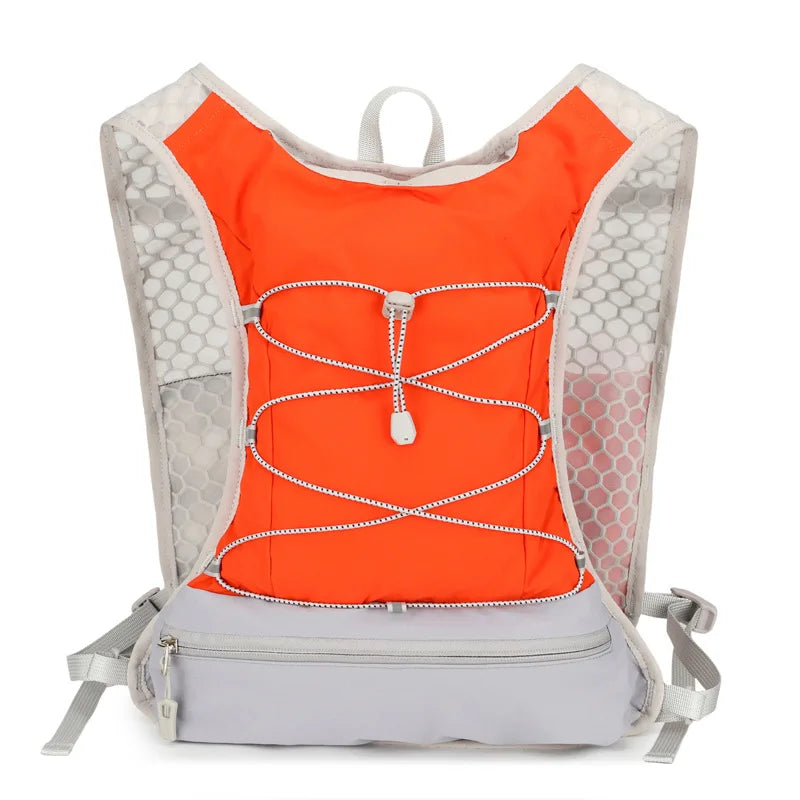 Cycling running hydration vest backpack with reflective strips and waist pockets - product image