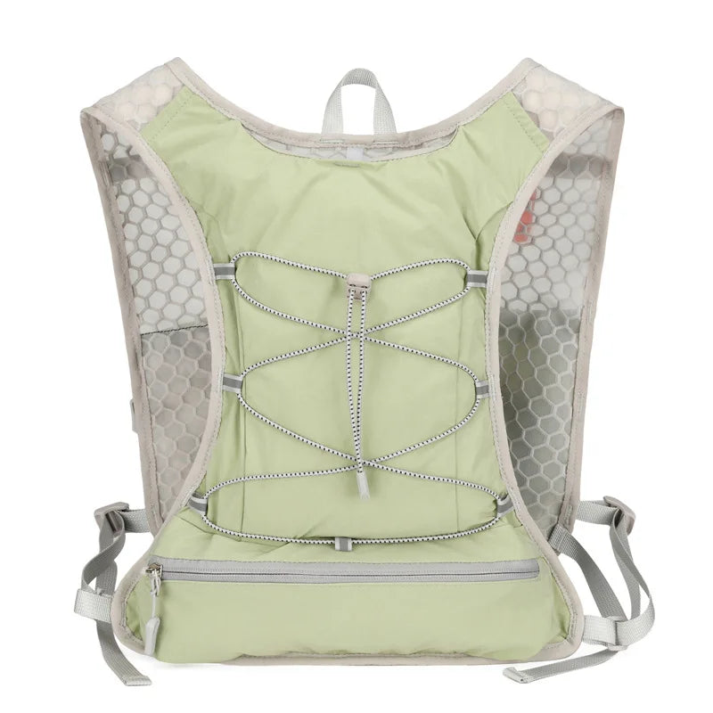 Cycling running hydration vest backpack with reflective strips and waist pockets - product image