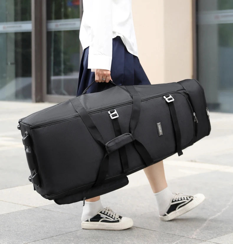 Durable oxford golf travel bag with wheels and multi-compartment storage - product image