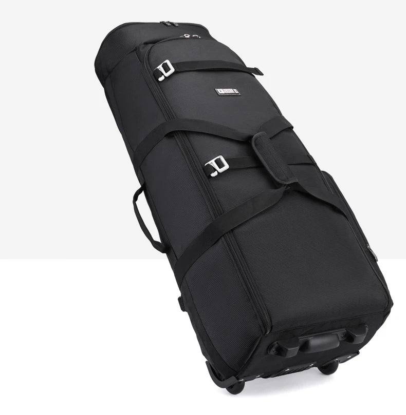 Durable oxford golf travel bag with wheels and multi-compartment storage - product image