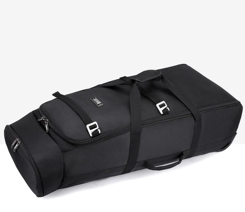 Durable oxford golf travel bag with wheels and multi-compartment storage - product image