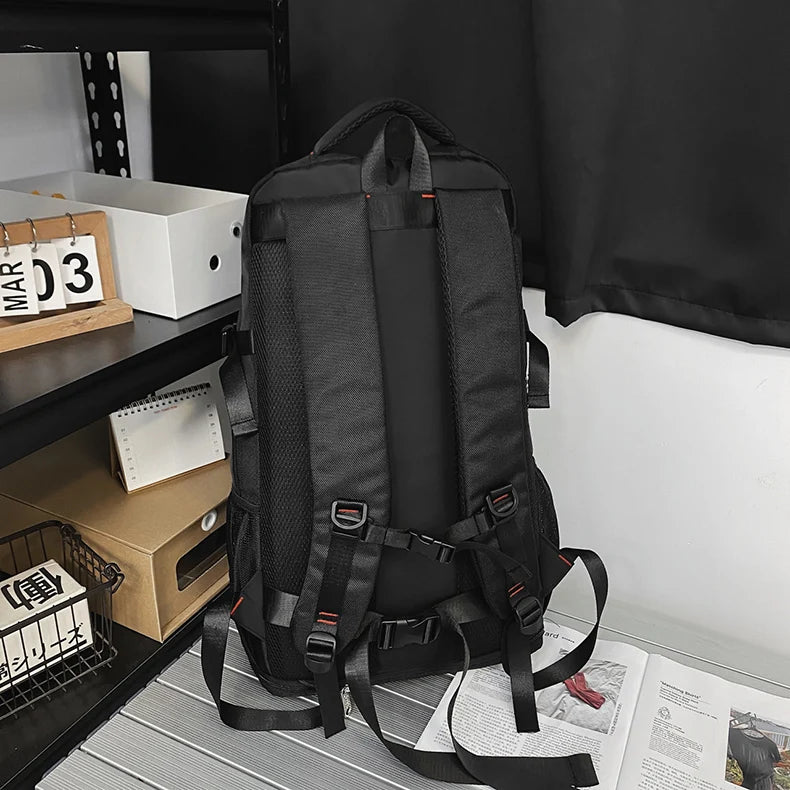 Expandable 60l-80l softback nylon travel backpack, multiple colors - product image