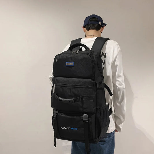 Expandable 60l-80l softback nylon travel backpack, multiple colors - product image